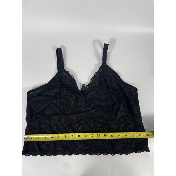 NWT Unlined Sheer Lace Crop Bralette Dark Romantic Whimsigoth Stretch Plus 3X - Picture 9 of 13